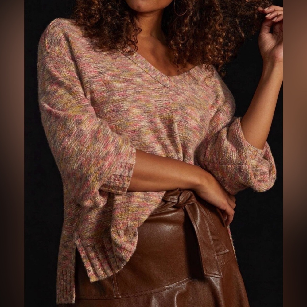 Pilcro Multicolor V-Neck Slouchy Sweater - Size XXS